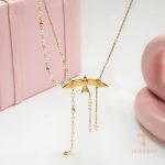 زاویه دیگر Necklaces برند J&D رنگ طلایی طرح طلا ۱۸ عیار