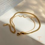 زاویه دیگر anklet برند J&D رنگ طلایی طرح طلا ۱۸ عیار