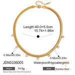گردنبند آویزدار صلیب استیل ضدزنگ آبکاری طلای ۱۸ عیار J&D - تصویر 8
