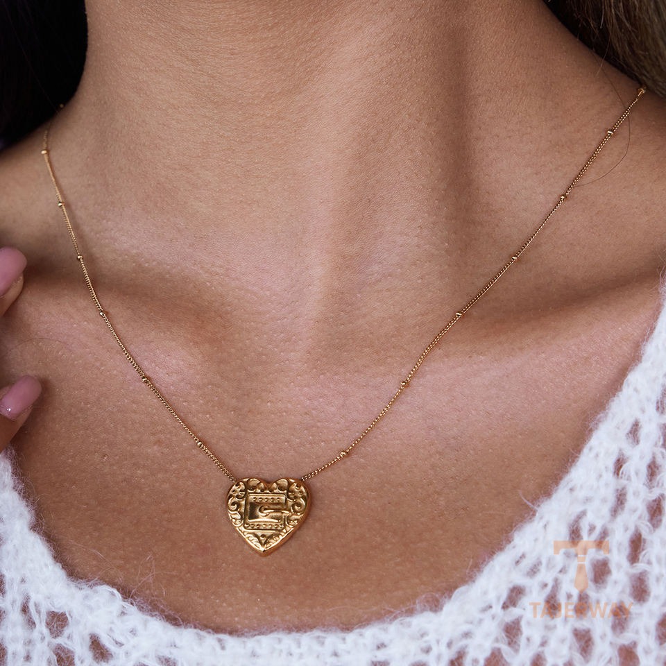 گردنبند استیل ضدزنگ ابکاری طلای ۱۸ عیار برند J&D