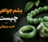 یشم جواهری Malay Jade در زیورآلات با رنگ سبز نیمه شفاف و ترکیب سنگ خام و صیقلی
