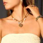 گردنبند استیل ضدزنگ ابکاری طلای ۱۸ عیار برند J&D
