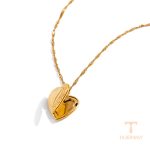 تصویر محصول گردنبند قلبی ابکاری طلای ۱۸ عیار برند J&D