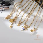 زاویه دیگر گردنبند استیل ضدزنگ ابکاری طلای ۱۸ عیار برند J&D
