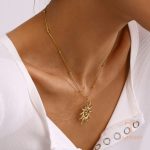 جزییات زنجیر و قفل گردنبند ابکاری طلای ۱۸ عیار