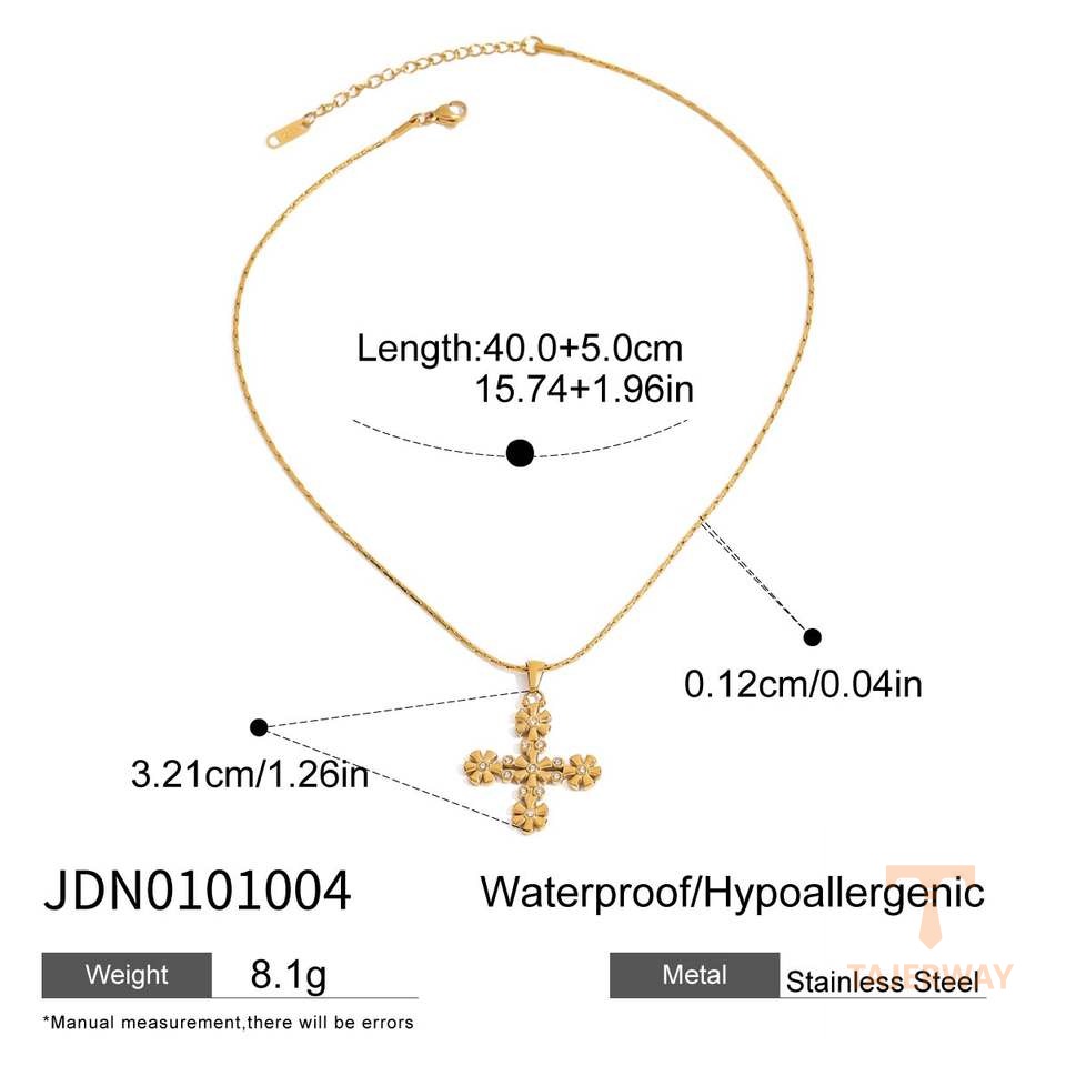 نمای نزدیک گردنبند ابکاری طلای ۱۸ عیار نگیندار برند J&D