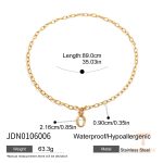 گردنبند زنجیری و زنجیر کابلی با طرح صلیب و آبکاری طلای ۱۸ عیار J&D - تصویر 7