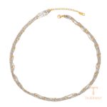 گردنبند استیل ضدزنگ آبکاری طلای ۱۸ عیار برند J&D