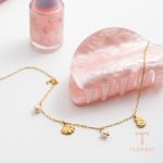 جزییات زنجیر و قفل گردنبند ابکاری طلای ۱۸ عیار
