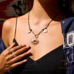 جزییات زنجیر و قفل گردنبند ابکاری طلای ۱۸ عیار