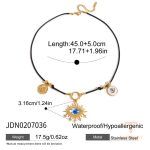 تصویر محصول گردنبند ابکاری طلای ۱۸ عیار نگین‌دار برند J&D