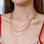 جزییات زنجیر و قفل گردنبند آبکاری طلای ۱۸ عیار طول 47 / 50 / 55 + 5 سانتی‌متر