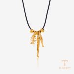 گردنبند استیل ضدزنگ ابکاری طلای ۱۸ عیار برند J&D