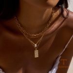 جزییات زنجیر و قفل گردنبند ابکاری طلای ۱۸ عیار