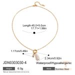 گردنبند آویزدار مروارید تزئینی و Birthstone با آبکاری طلای ۱۸ عیار ضد آب J&D - تصویر 10