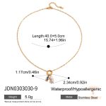 گردنبند آویزدار مروارید تزئینی و Birthstone با آبکاری طلای ۱۸ عیار ضد آب J&D - تصویر 13