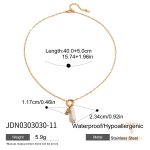 گردنبند آویزدار مروارید تزئینی و Birthstone با آبکاری طلای ۱۸ عیار ضد آب J&D - تصویر 14