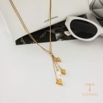 جزییات زنجیر و قفل گردنبند ابکاری طلای ۱۸ عیار