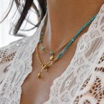 جزییات زنجیر و قفل گردنبند ابکاری طلای ۱۸ عیار