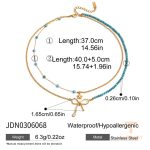 تصویر محصول گردنبند گل ابکاری طلای ۱۸ عیار نگین‌دار برند J&D