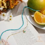 جزییات زنجیر و قفل گردنبند ابکاری طلای ۱۸ عیار