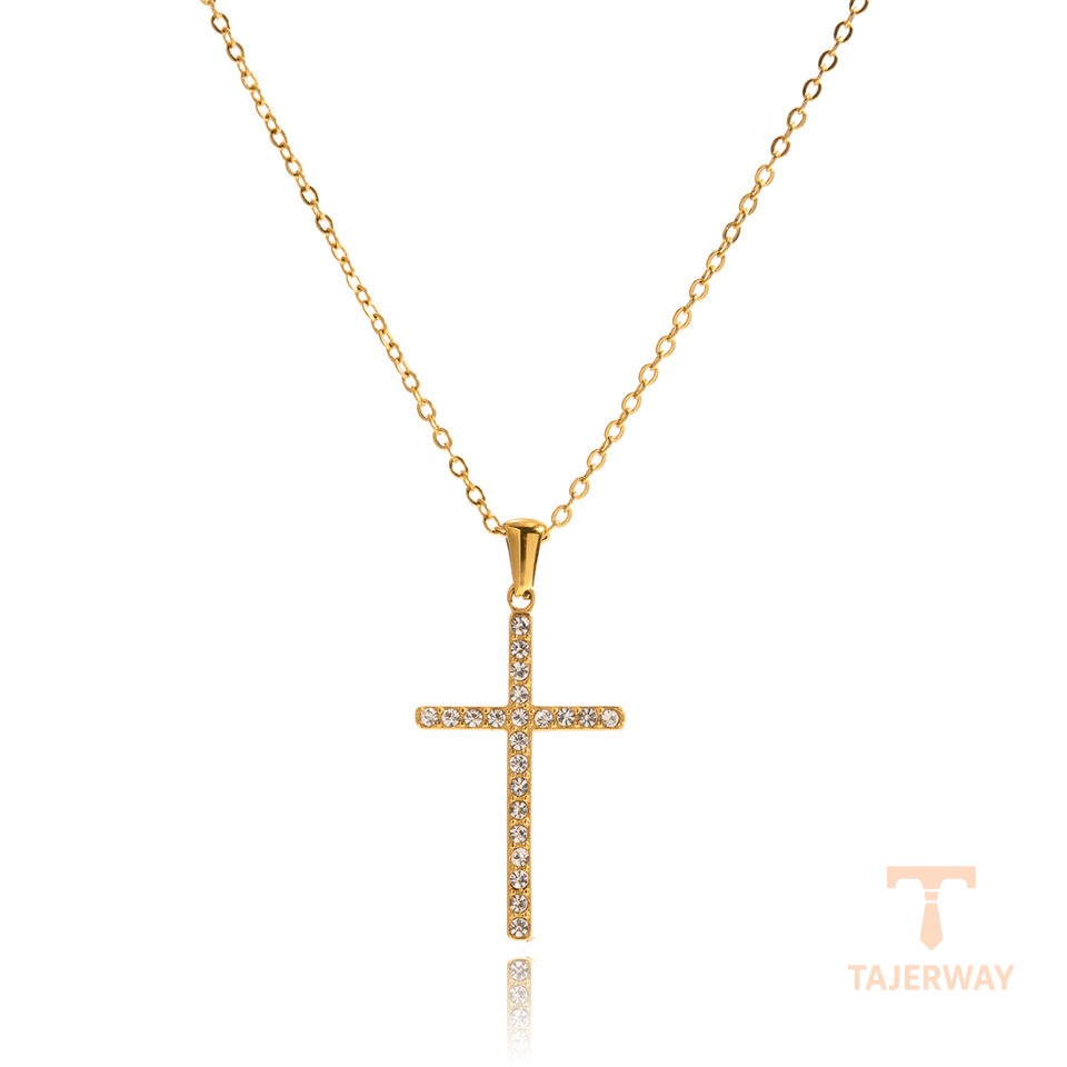 گردنبند استیل ضدزنگ آبکاری طلای ۲۴ عیار برند J&D