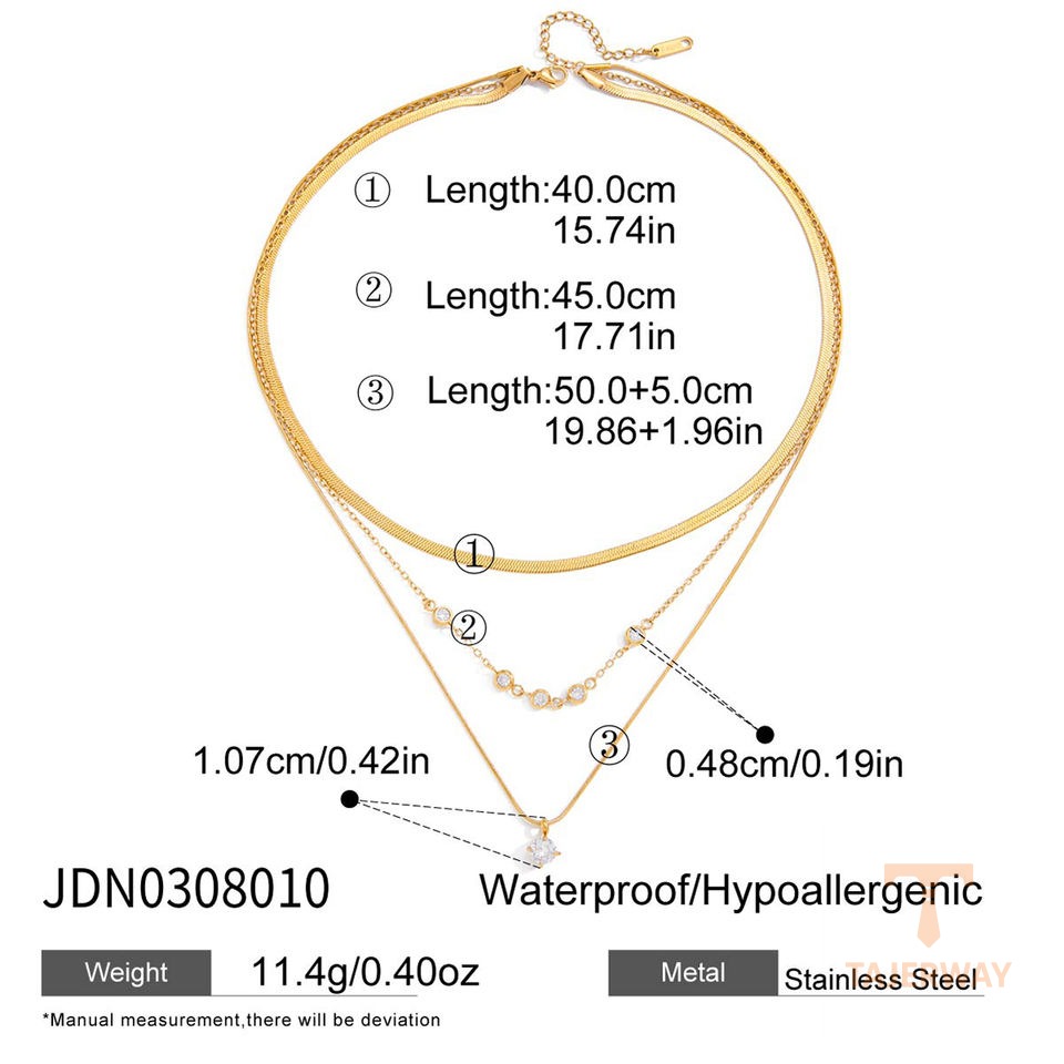زاویه دیگر گردنبند استیل ضدزنگ ابکاری طلای ۱۸ عیار برند J&D