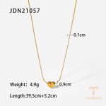 گردنبند پلاک‌دار کلاسیک طرح قلب از استیل ضدزنگ با آبکاری طلای ۱۸ عیار برند J&D - تصویر 7