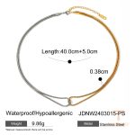 ست گردنبند رنگی متنوع و ضد آب با آبکاری طلای ۱۸ عیار J&D - تصویر 9