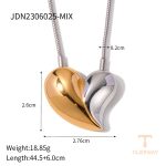 ست گردنبند رنگی متنوع و ضد آب با آبکاری طلای ۱۸ عیار J&D - تصویر 11