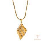 گردنبند استیل ضدزنگ ابکاری طلای ۱۸ عیار برند J&D