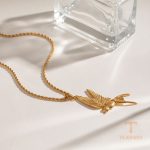 جزییات زنجیر و قفل گردنبند ابکاری طلای ۱۸ عیار طول 45 + 5 سانتی‌متر