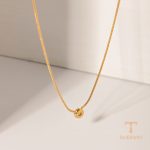 جزییات زنجیر و قفل گردنبند آبکاری طلای ۲۴ عیار طول 16 اینچ(40.64 سانتی‌متر)