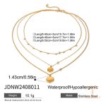 نمای نزدیک گردنبند آبکاری طلای ۱۸ عیار برند J&D