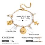 دستبند چارم رزین چشم‌نظر بازیگوش Y2K با آبکاری طلای ۱۸ عیار J&D - تصویر 10