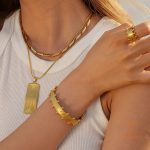 زاویه دیگر النگو استیل ضدزنگ ابکاری طلای ۱۸ عیار برند J&D