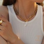 جزییات زنجیر و قفل گردنبند ابکاری طلای ۱۸ عیار