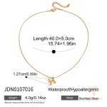 گردنبند زنجیری با آویز طرح حروف و زنجیر کلاسیک آبکاری طلای ۱۸ عیار J&D - تصویر 7