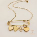 نمای بیشتر گردنبند چشم‌نظر نگین‌دار سالگرد زنانه