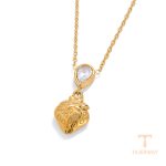 تصویر محصول گردنبند آبکاری طلای ۲۴ عیار نگین‌دار برند J&D