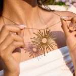 جزییات زنجیر و قفل گردنبند ابکاری طلای ۱۸ عیار