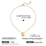 گردنبند پلاک‌دار زنجیر کابلی استیل ضدزنگ با آبکاری طلای ۱۸ عیار ضد آب ترندی J&D - تصویر 9