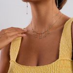 نمای بیشتر گردنبند نگین‌دار زنانه