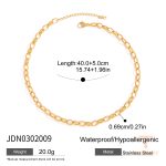 گردنبند زنجیری وینتیج با آویز قلب لعاب‌دار و آبکاری طلای ۱۸ عیار J&D - تصویر 8