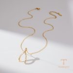نمای بیشتر گردنبند Wishbone نگین‌دار مناسب هدیه زنانه