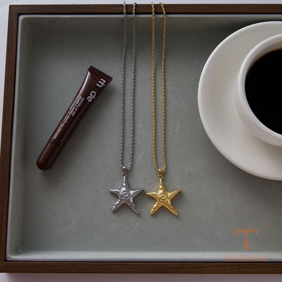 تصویر محصول گردنبند SEASTAR ابکاری طلای ۱۸ عیار برند J&D