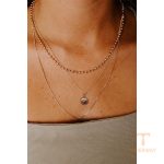 جزییات زنجیر و قفل گردنبند آبکاری طلای ۱۸ عیار طول 16.53 + 17.71 + 19.68 + 1.96 اینچ