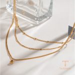 زاویه دیگر گردنبند استیل ضدزنگ آبکاری طلای ۱۸ عیار برند J&D