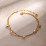 جزییات زنجیر و قفل پابند آبکاری طلای ۱۸ عیار کد JDA2403004