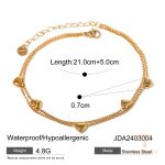 تصویر محصول پابند قلب آبکاری طلای ۱۸ عیار برند J&D کد JDA2403004